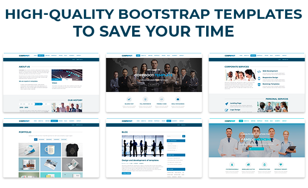 High-Quality HTML5 bootstrap templates to save your time